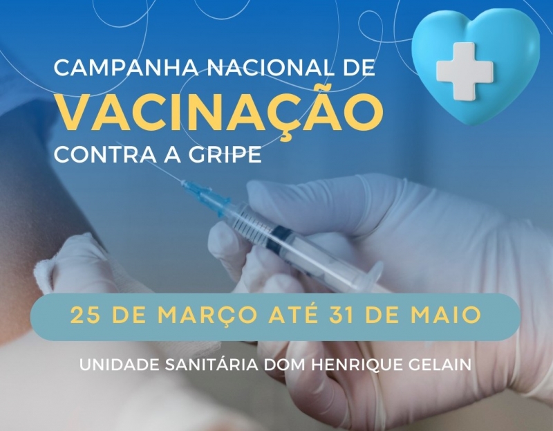 Nova Pádua inicia a campanha de imunização contra a gripe na segunda-feira, dia 25 de março