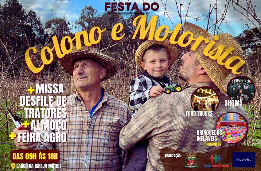 Rádio Amizade terá show exclusivo na Festa do Colono e Motorista de Nova Pádua