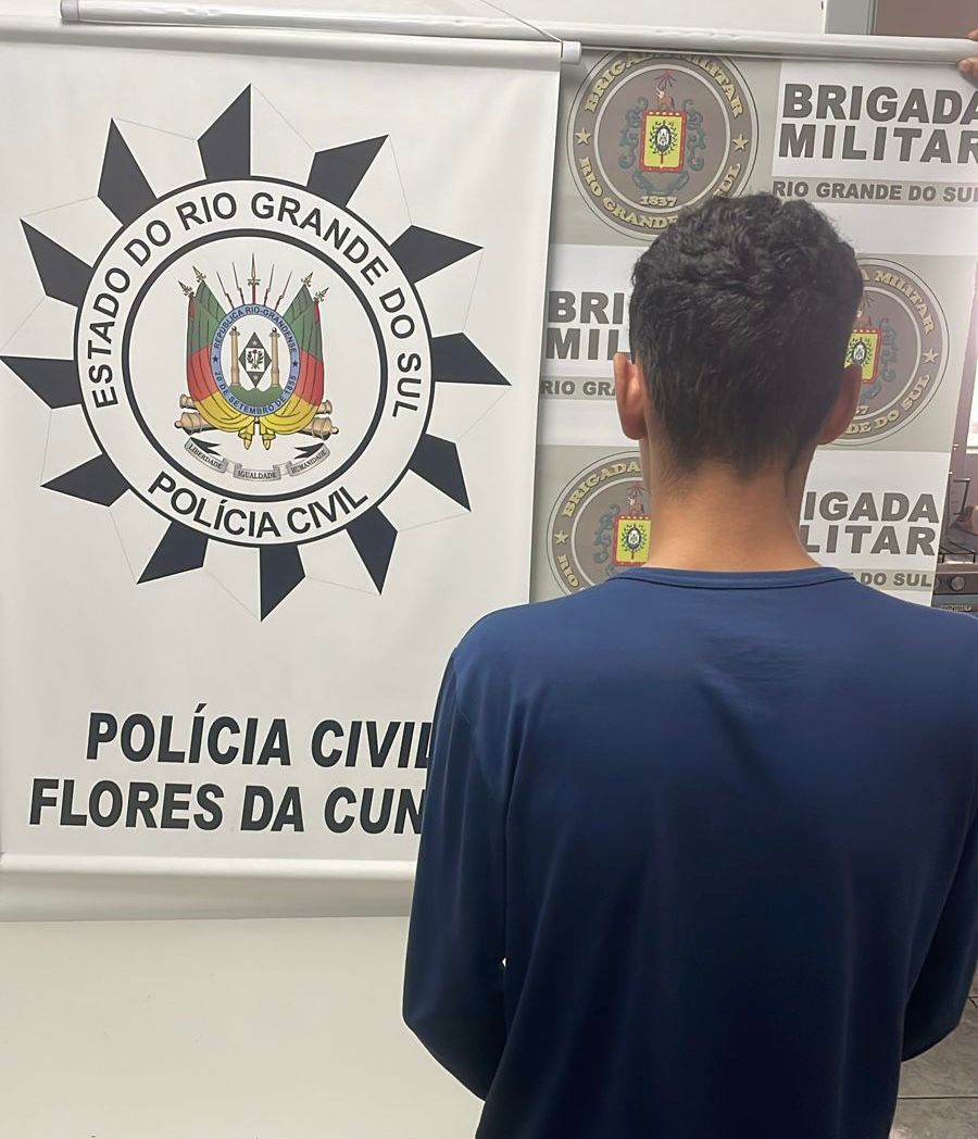 Jovem que cometeu latrocínio em Caxias é preso em Flores da Cunha
